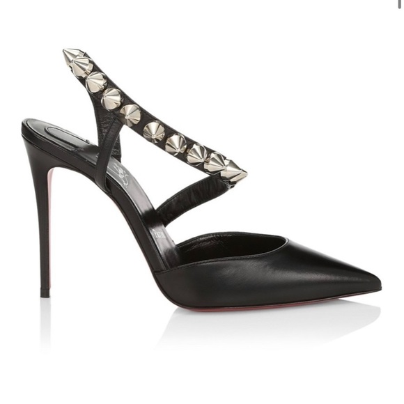 Christian Louboutin Shoes - New Size 39 Christian Louboutin Spikita 100 Slingback Pumps Black